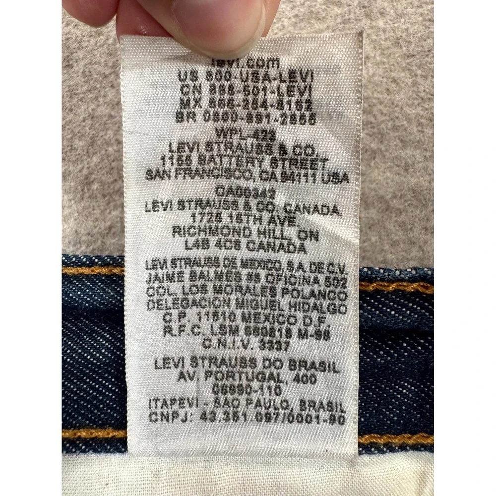 Levi's 501 Original Jeans Men 40x34 Blue Denim High Rise Button Fly Straight Leg